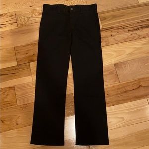 Chaps flat front black khaki’s